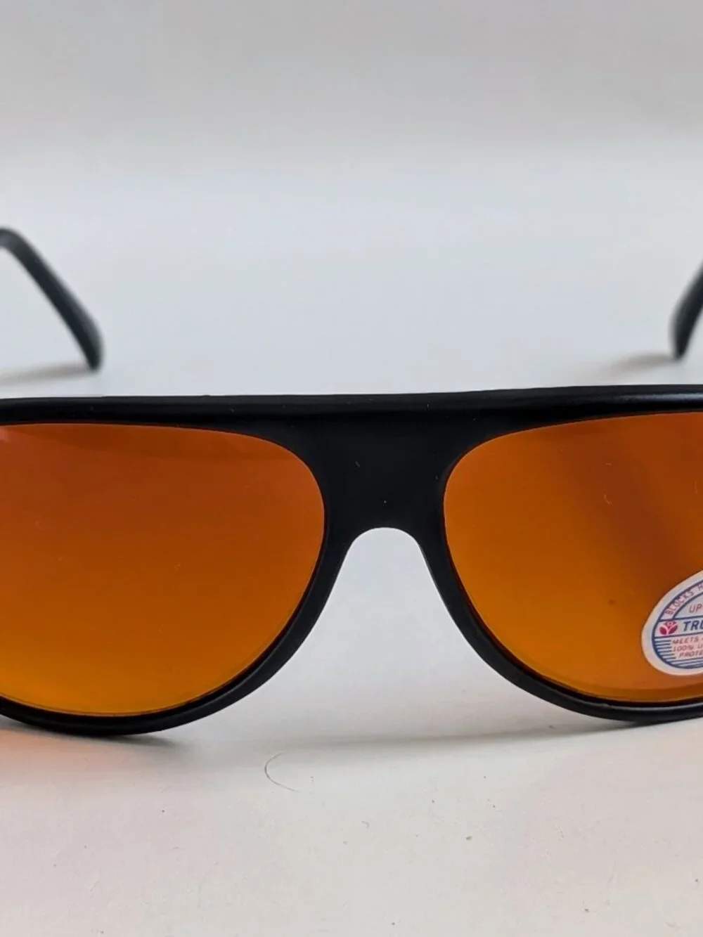 NWT True Vintage 90's Original Plastic Aviator Sport Sunglasses (M. Black)
